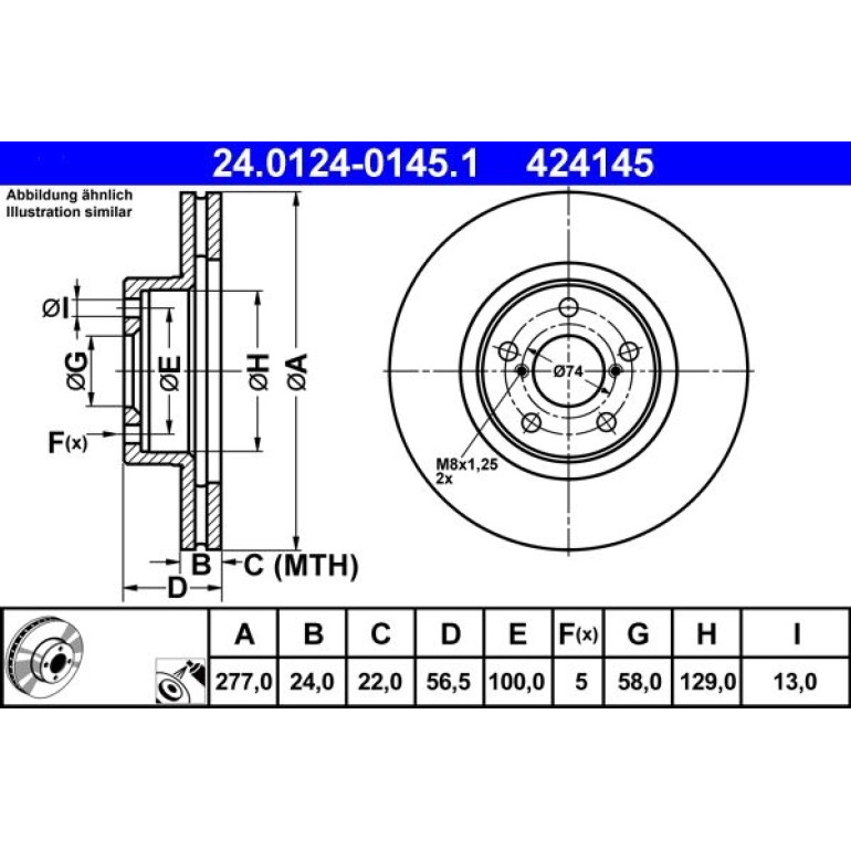 Bremsscheibe 24.0124-0145.1