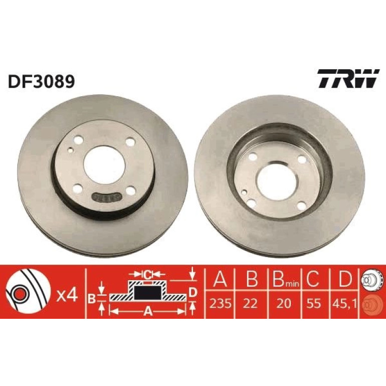 Bremsscheibe DF3089 Bremsscheibe DF3089