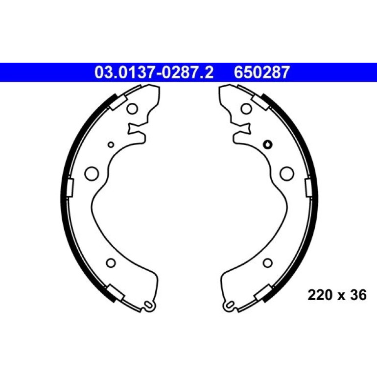 Bremsbackensatz 03.0137-0287.2 Bremsbackensatz 03.0137-0287.2