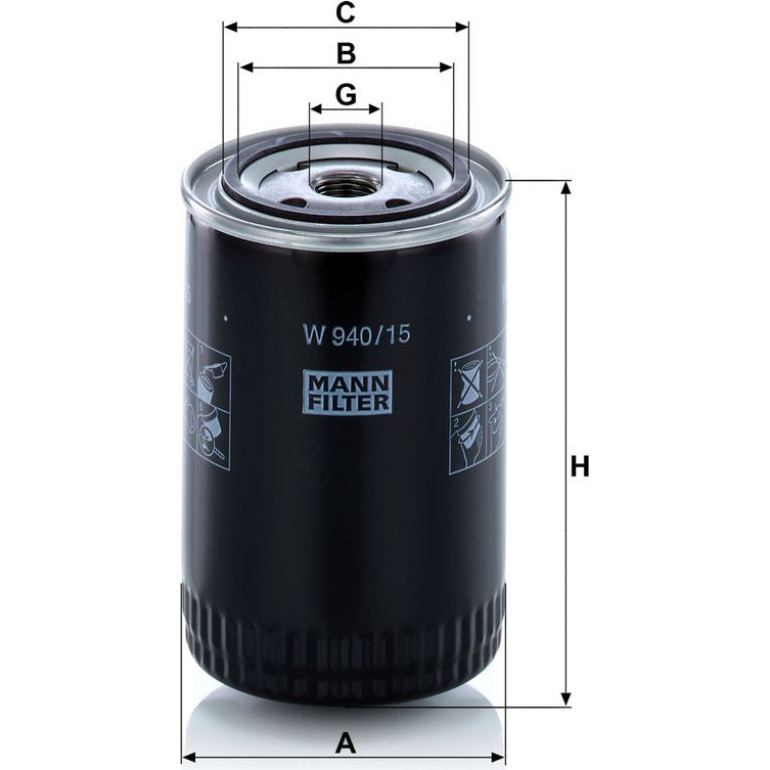 Ölfilter W 940/15 N
