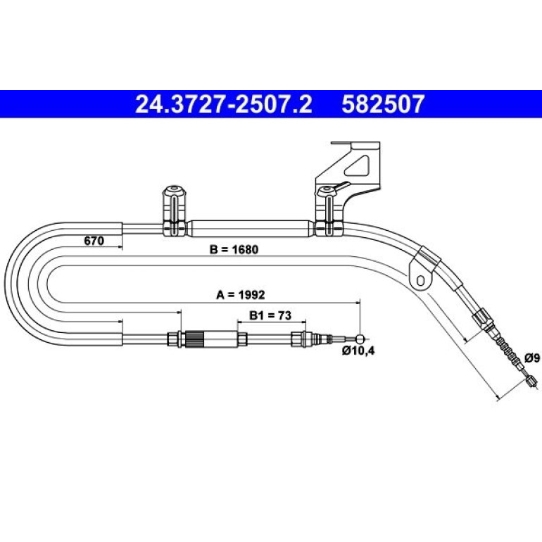 Seilzug, Feststellbremse 24.3727-2507.2