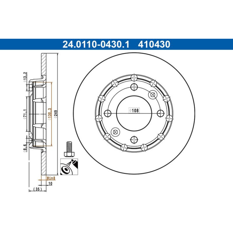 Bremsscheibe 24.0110-0430.1