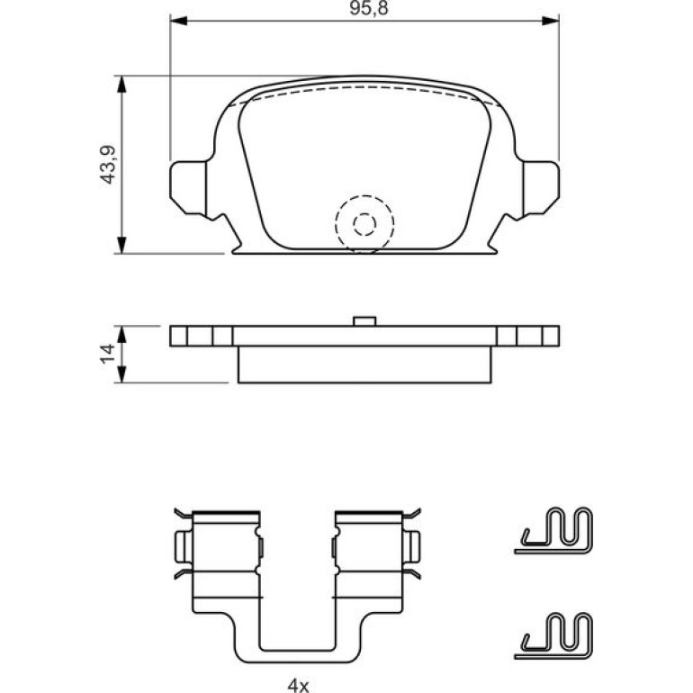 Bremsbelagsatz, Scheibenbremse 0 986 424 528 Bremsbelagsatz, Scheibenbremse 0 986 424 528