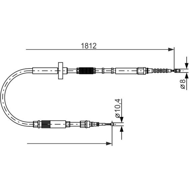 Seilzug, Feststellbremse 1 987 477 659 Seilzug, Feststellbremse 1 987 477 659