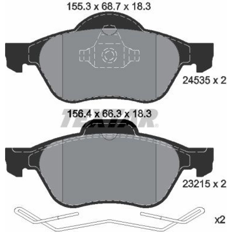 Bremsbelagsatz, Scheibenbremse 2453501 Bremsbelagsatz, Scheibenbremse 2453501