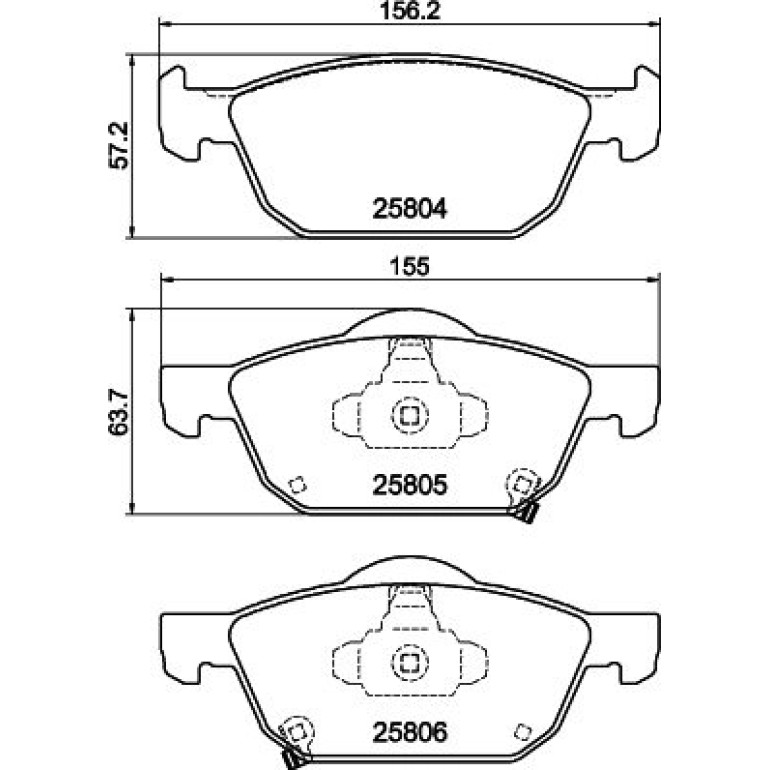 Bremsbelagsatz, Scheibenbremse 8DB 355 021-431 Bremsbelagsatz, Scheibenbremse 8DB 355 021-431