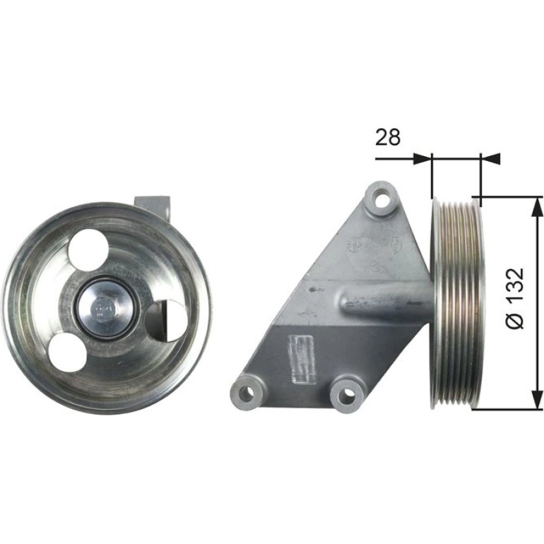 Umlenk-/Führungsrolle, Keilrippenriemen T36428