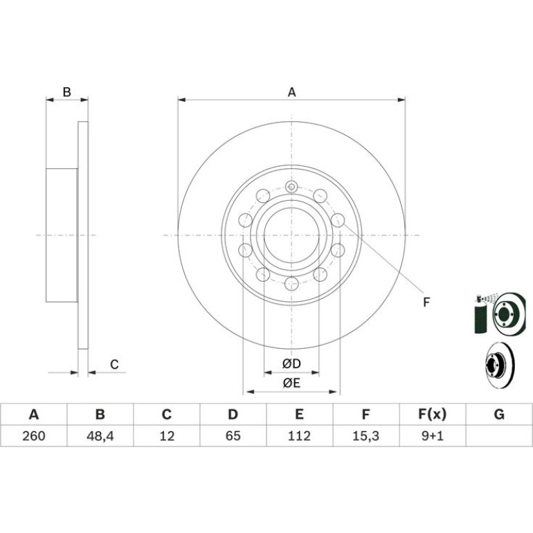 Bremsscheibe 0 986 479 B78 Bremsscheibe 0 986 479 B78