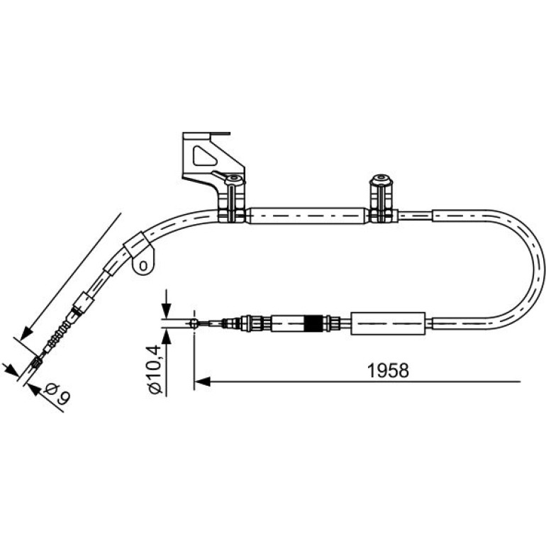 Seilzug, Feststellbremse 1 987 477 603 Seilzug, Feststellbremse 1 987 477 603