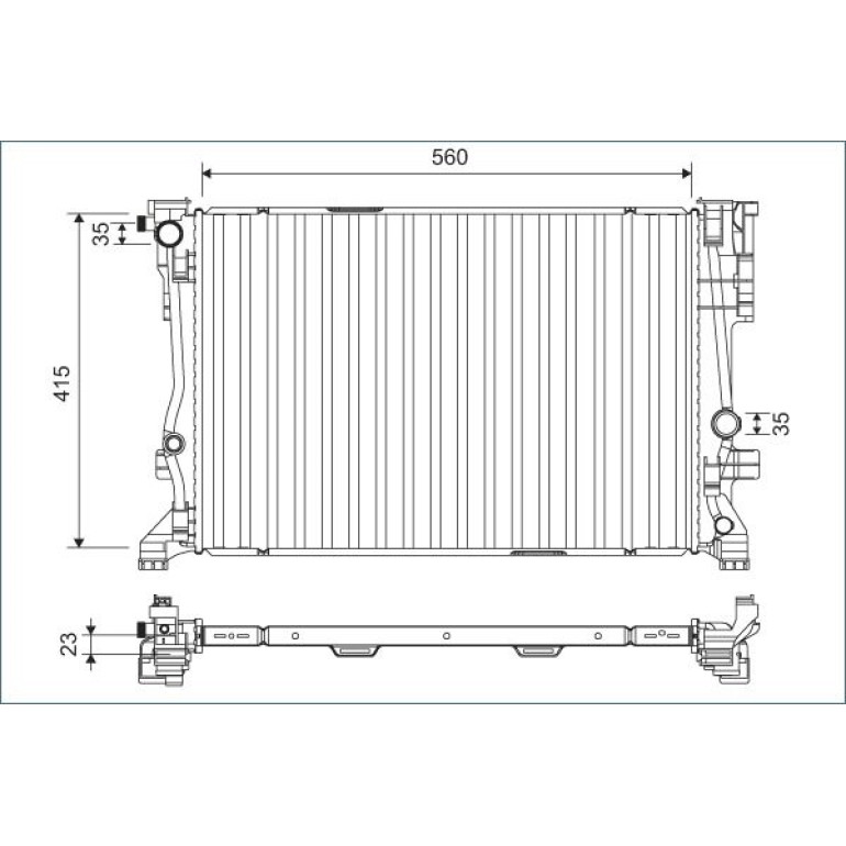 Kühler, Motorkühlung 701158