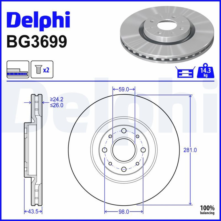 Bremsscheibe BG3699 Bremsscheibe BG3699