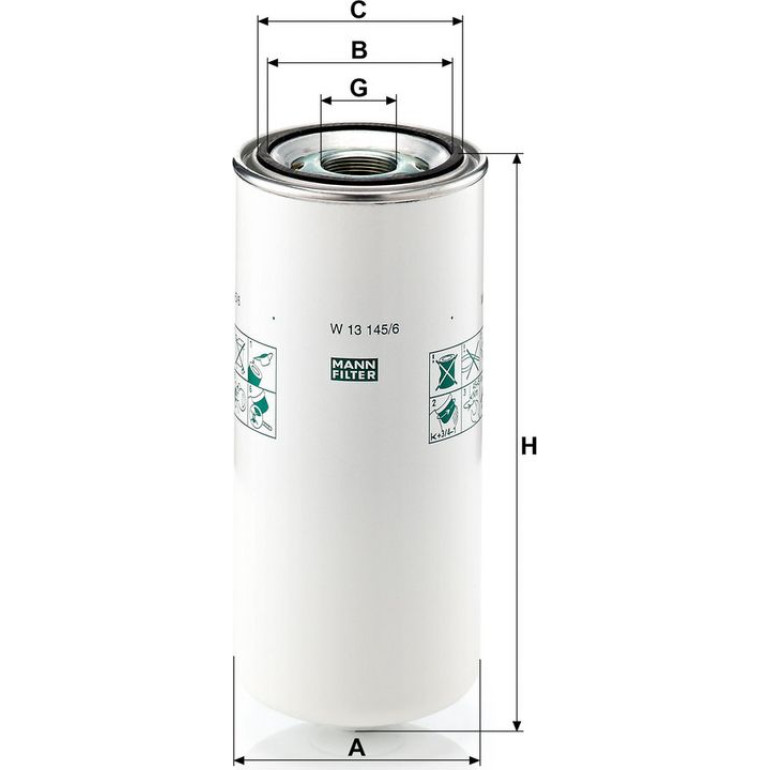 Ölfilter W 13 145/6 Ölfilter W 13 145/6