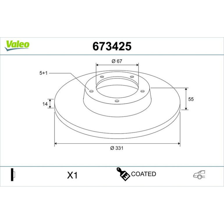 Bremsscheibe 673425 Bremsscheibe 673425