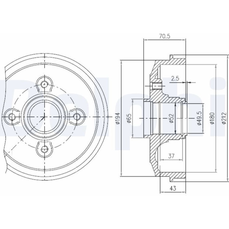 Bremstrommel BFR190 Bremstrommel BFR190