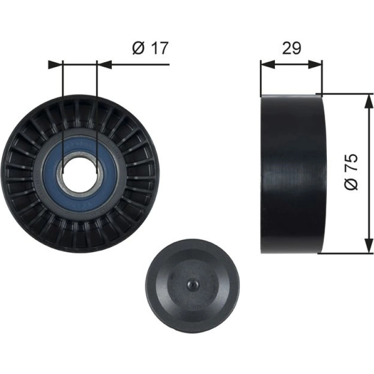 Umlenk-/Führungsrolle, Keilrippenriemen T36462 Umlenk-/Führungsrolle, Keilrippenriemen T36462