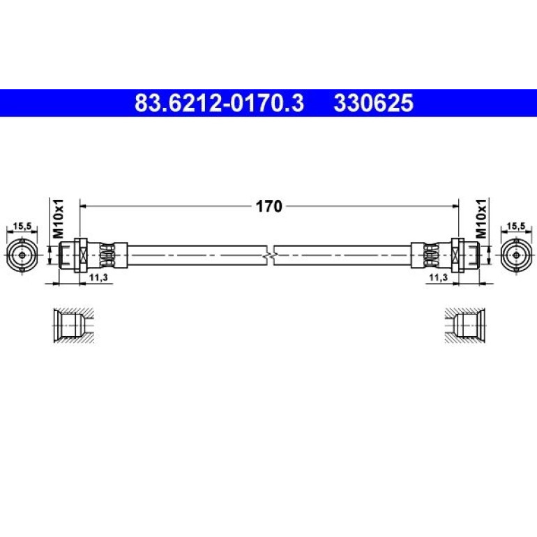 Bremsschlauch 83.6212-0170.3 Bremsschlauch 83.6212-0170.3