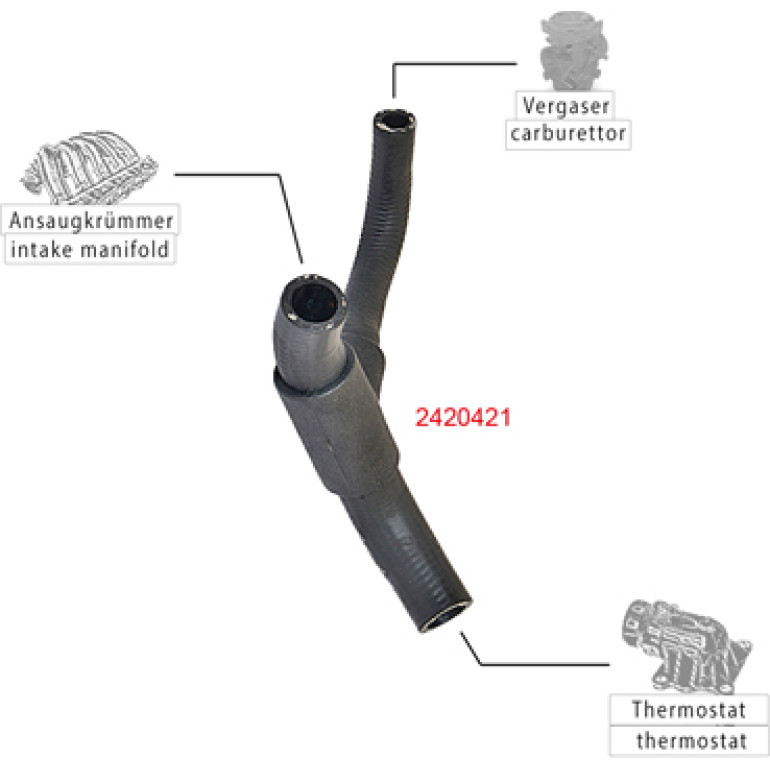 Kühlerschlauch 2420421 Kühlerschlauch 2420421