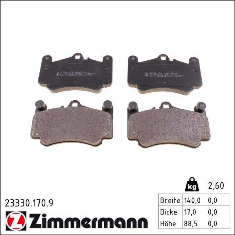 Bremsbelagsatz, Scheibenbremse 23330.170.9 Bremsbelagsatz, Scheibenbremse 23330.170.9