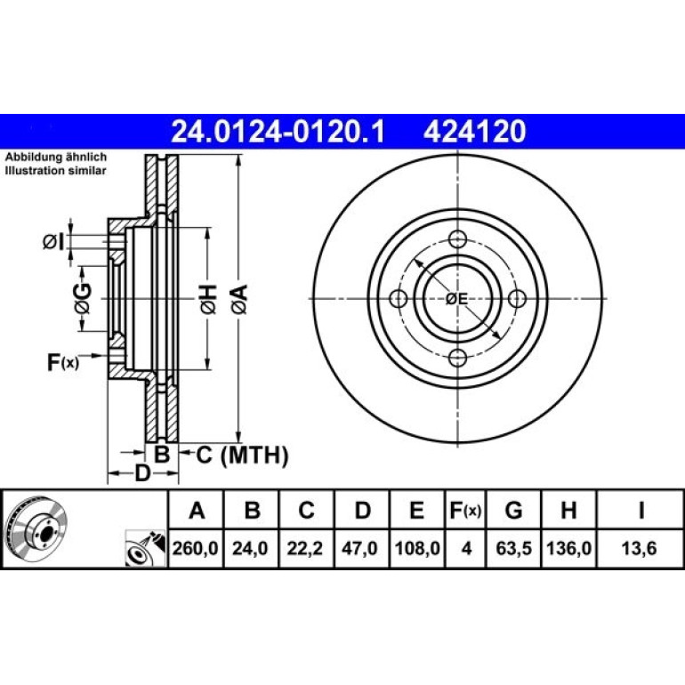 Bremsscheibe 24.0124-0120.1