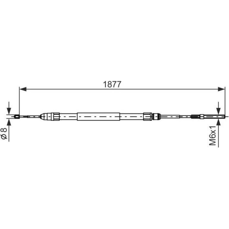 Seilzug, Feststellbremse 1 987 477 694 Seilzug, Feststellbremse 1 987 477 694