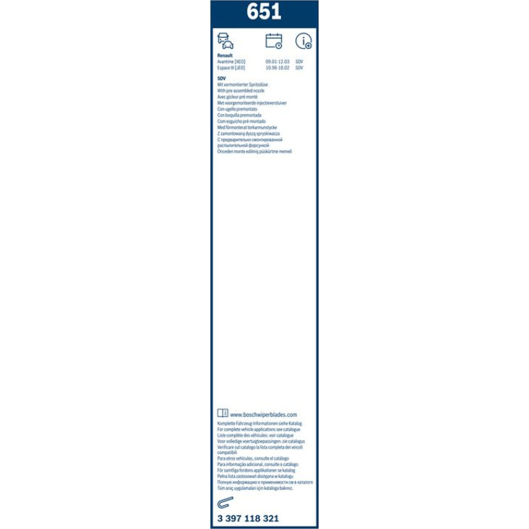 BOSCH 651 Scheibenwischer Twin 3 397 118 321