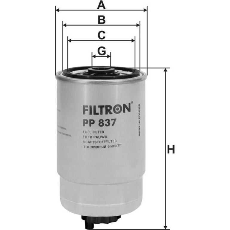Kraftstofffilter PP 837 Kraftstofffilter PP 837