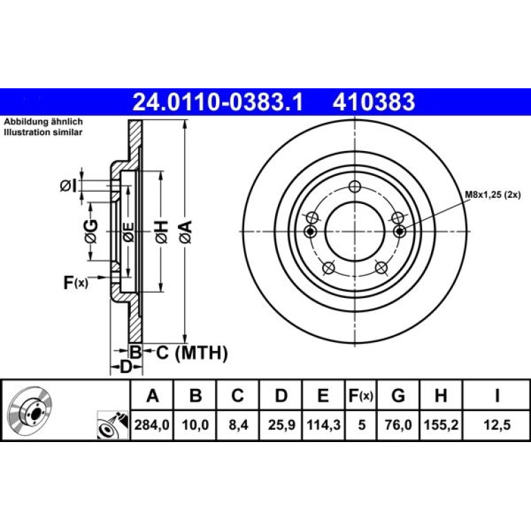 Bremsscheibe 24.0110-0383.1