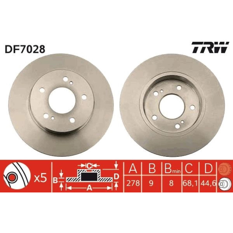 Bremsscheibe DF7028 Bremsscheibe DF7028