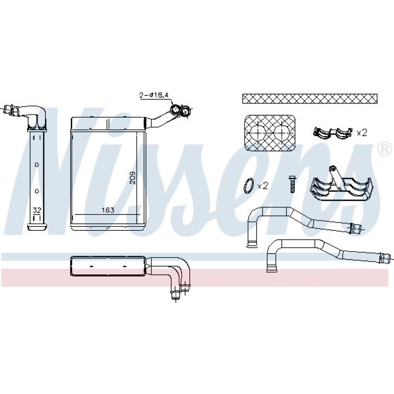 Wärmetauscher, Innenraumheizung 707095 Wärmetauscher, Innenraumheizung 707095