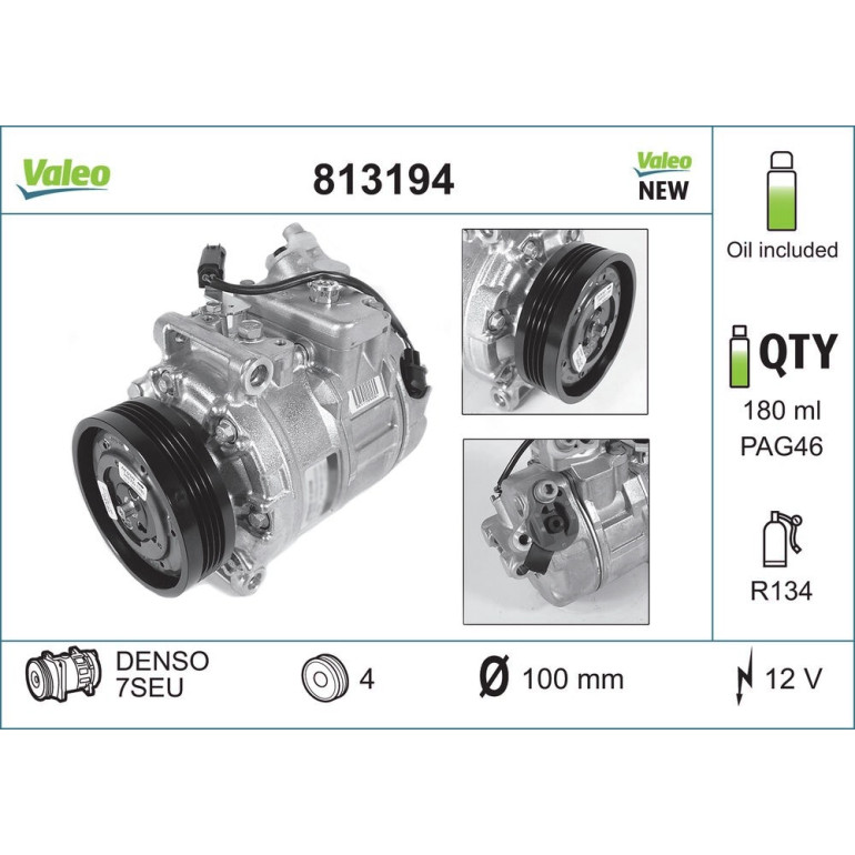 Kompressor, Klimaanlage 813194 Kompressor, Klimaanlage 813194