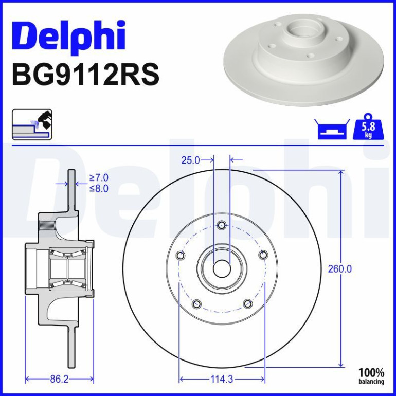 Bremsscheibe BG9112RS