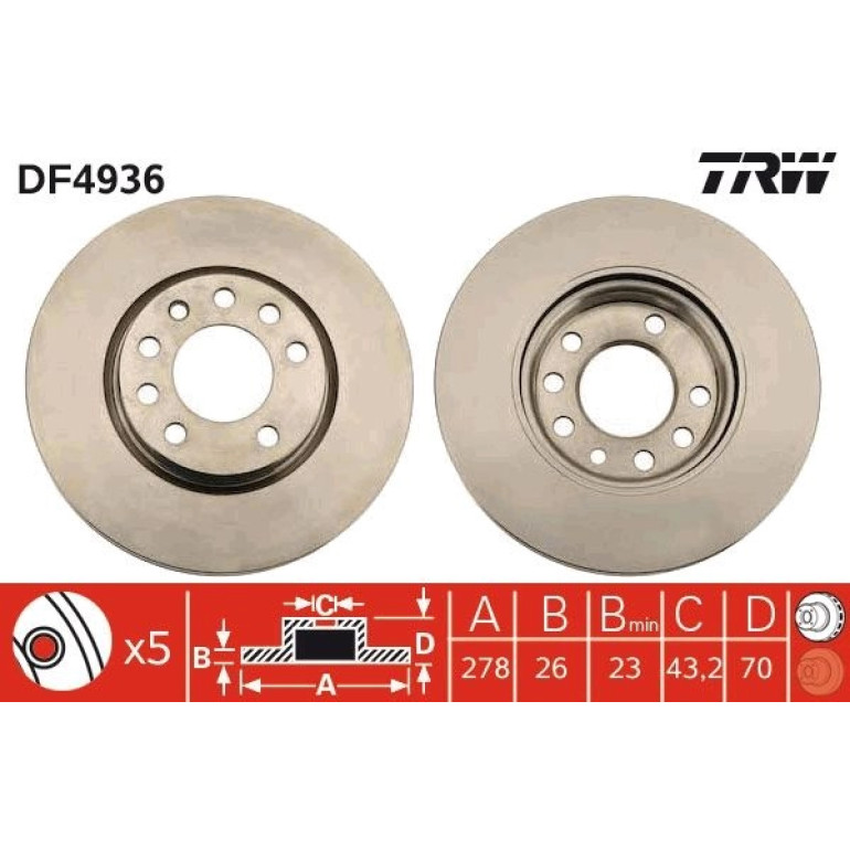 Bremsscheibe DF4936 Bremsscheibe DF4936