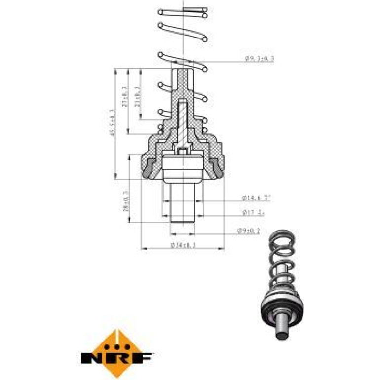 Thermostat, Kühlmittel 725203 Thermostat, Kühlmittel 725203