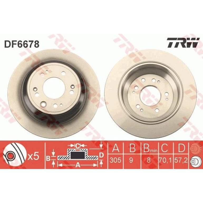 Bremsscheibe DF6678 Bremsscheibe DF6678