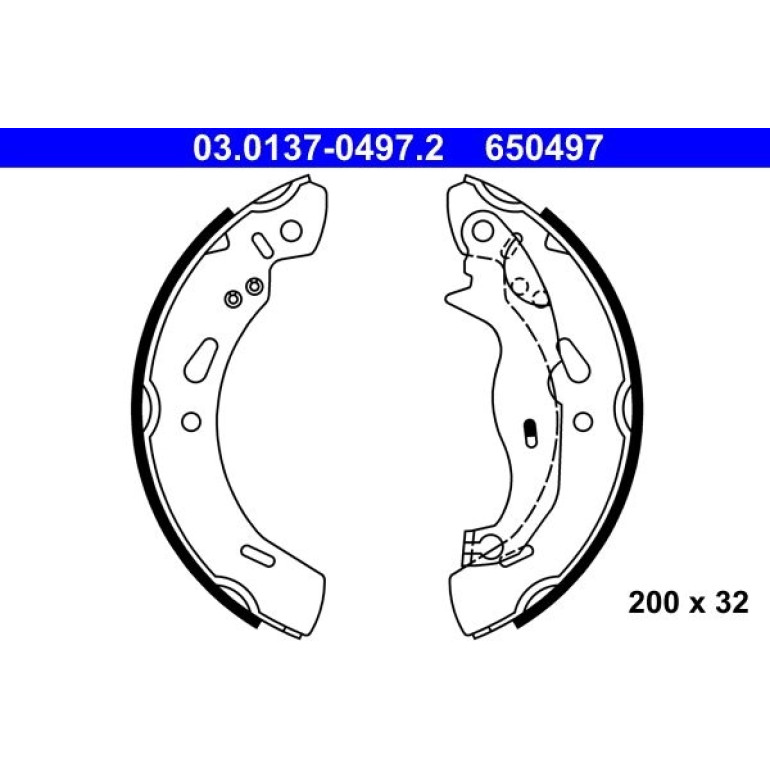 Bremsbackensatz 03.0137-0497.2 Bremsbackensatz 03.0137-0497.2