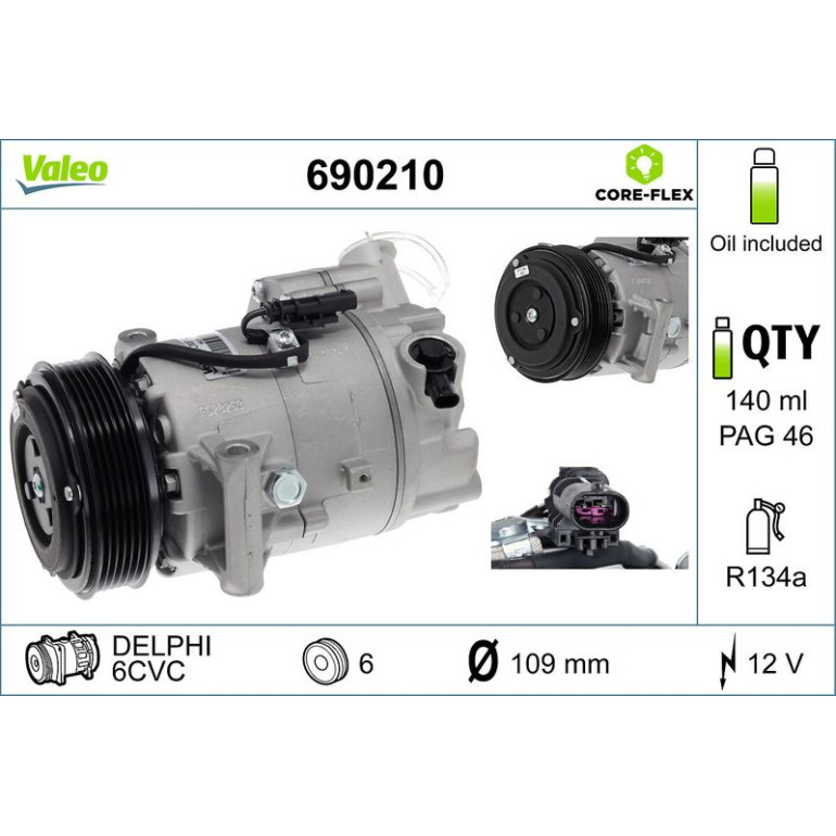 Kompressor, Klimaanlage 690210