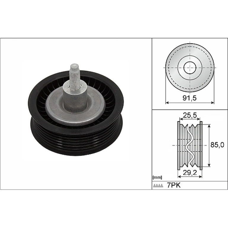 Umlenk-/Führungsrolle, Keilrippenriemen 532 0909 10