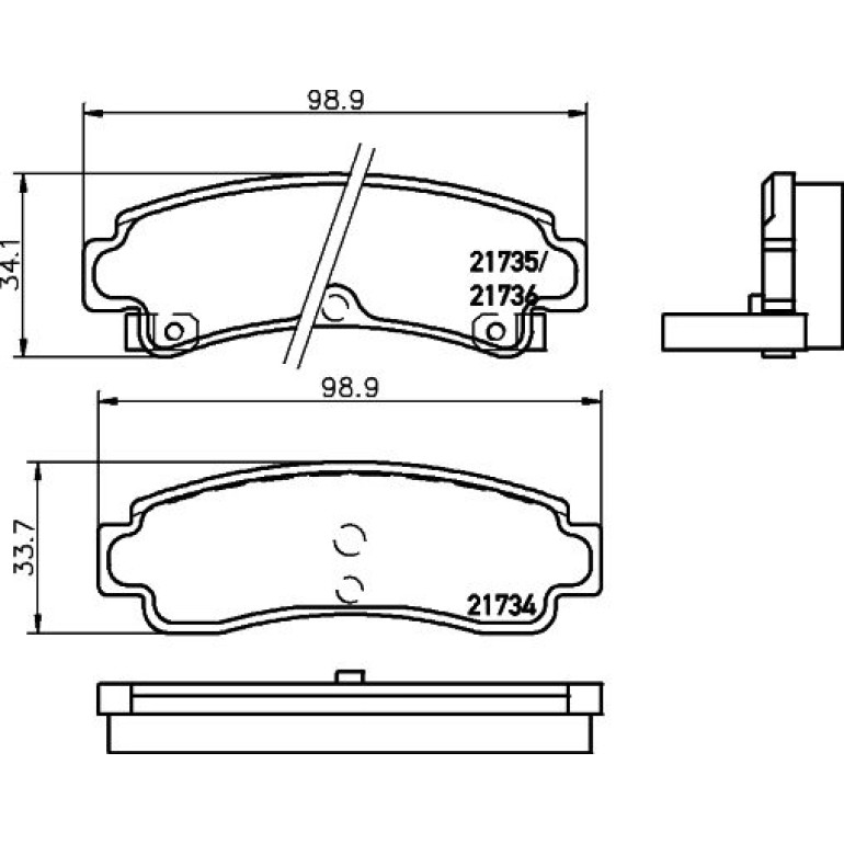 Bremsbelagsatz, Scheibenbremse 8DB 355 016-731 Bremsbelagsatz, Scheibenbremse 8DB 355 016-731