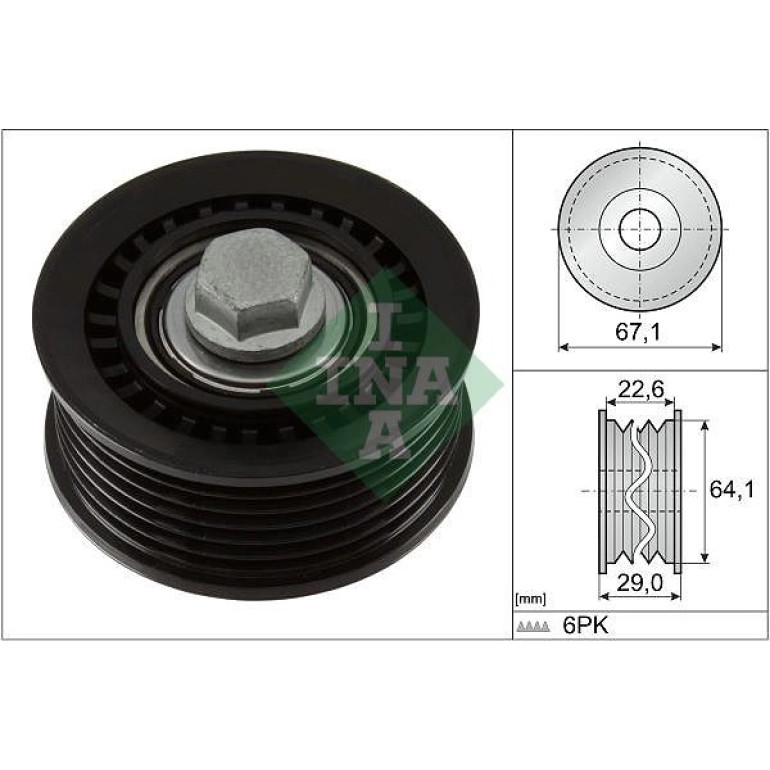 Umlenk-/Führungsrolle, Keilrippenriemen 532 1076 10 Umlenk-/Führungsrolle, Keilrippenriemen 532 1076 10