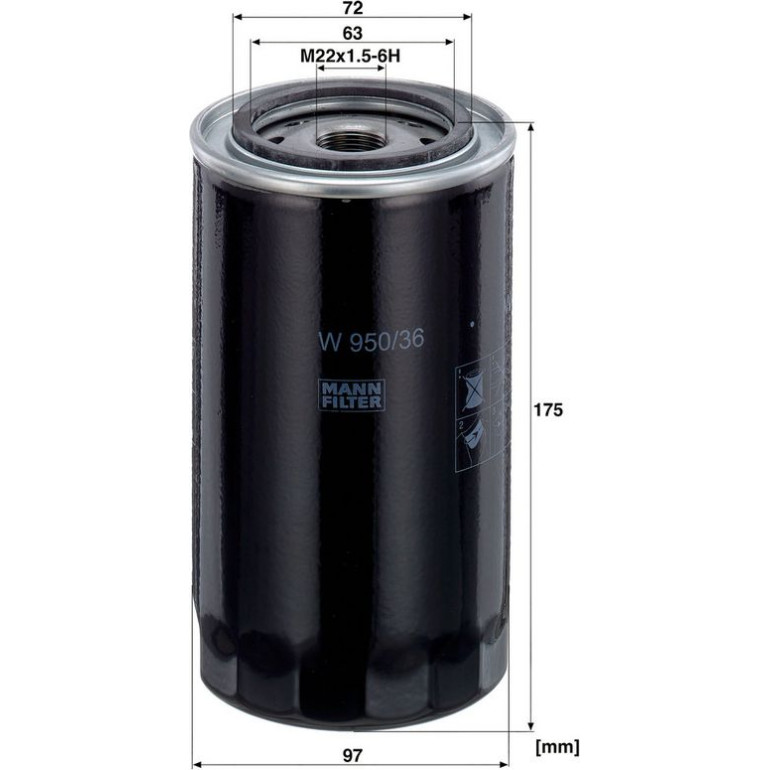 Ölfilter W 950/36 Ölfilter W 950/36