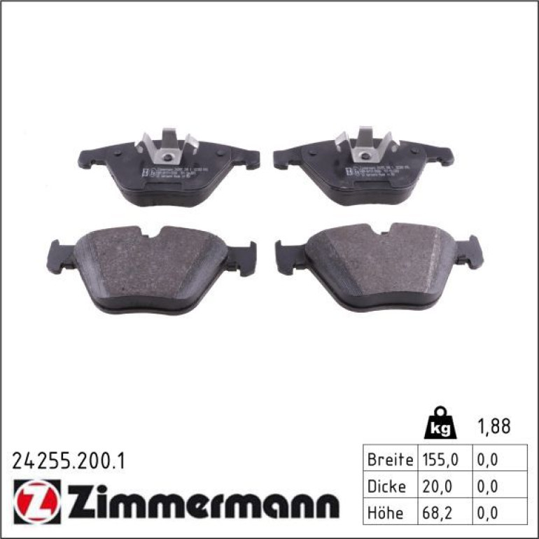 Bremsbelagsatz, Scheibenbremse 24255.200.1 Bremsbelagsatz, Scheibenbremse 24255.200.1