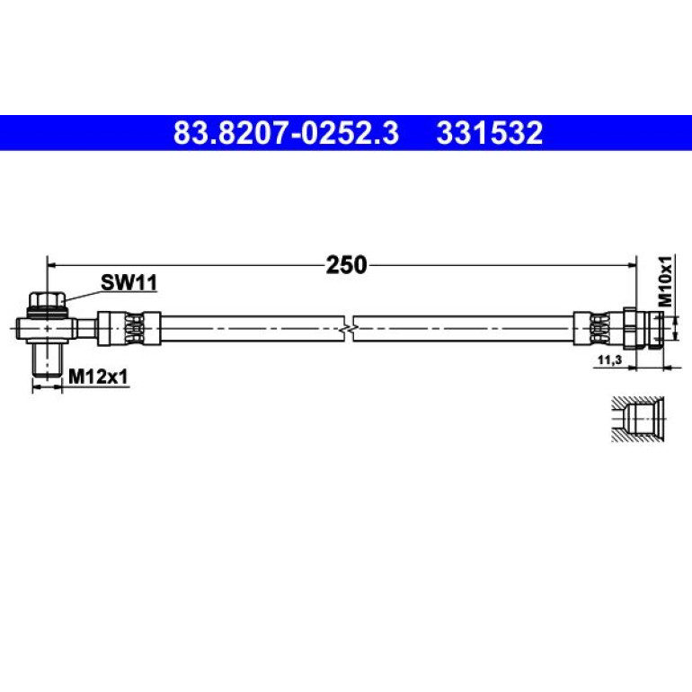 Bremsschlauch 83.8207-0252.3 Bremsschlauch 83.8207-0252.3
