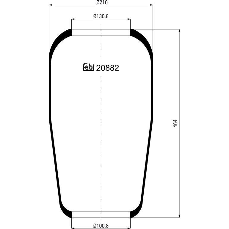 FEBI BILSTEIN 20882 Federbalg, Luftfederung FEBI BILSTEIN 20882 Federbalg, Luftfederung