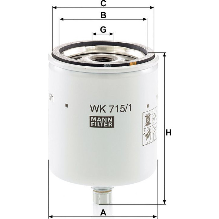 Kraftstofffilter WK 715/1 X Kraftstofffilter WK 715/1 X