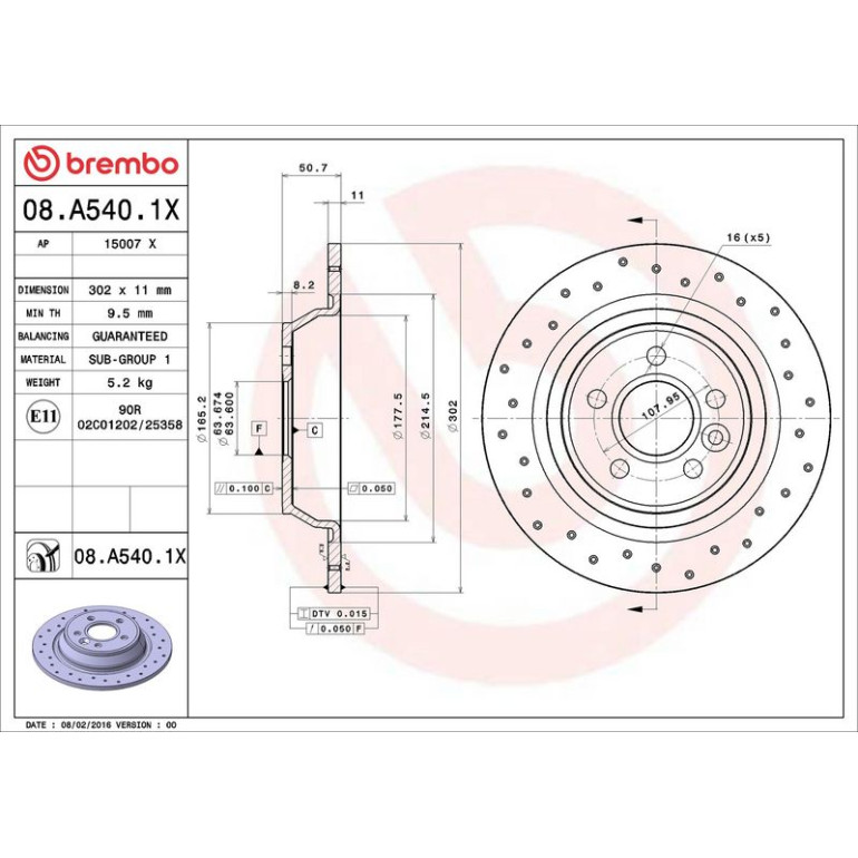 Bremsscheibe 08.A540.1X