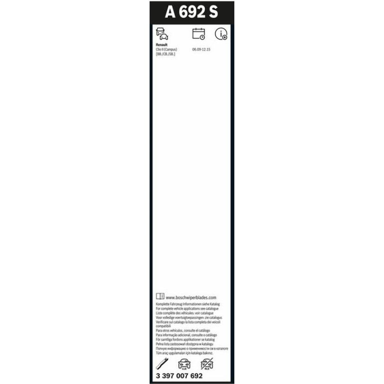 BOSCH A 692 S Scheibenwischer Aerotwin 3 397 007 692