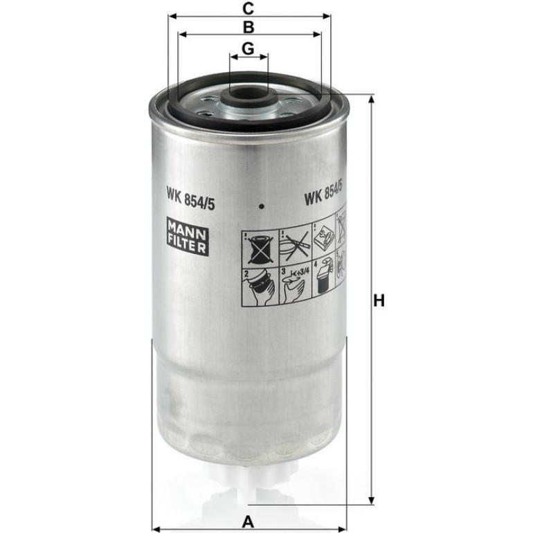 Kraftstofffilter WK 854/5 Kraftstofffilter WK 854/5