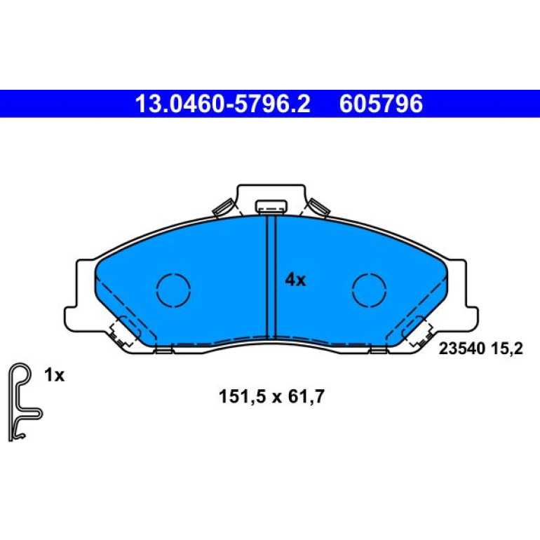 Bremsbelagsatz, Scheibenbremse 13.0460-5796.2 Bremsbelagsatz, Scheibenbremse 13.0460-5796.2