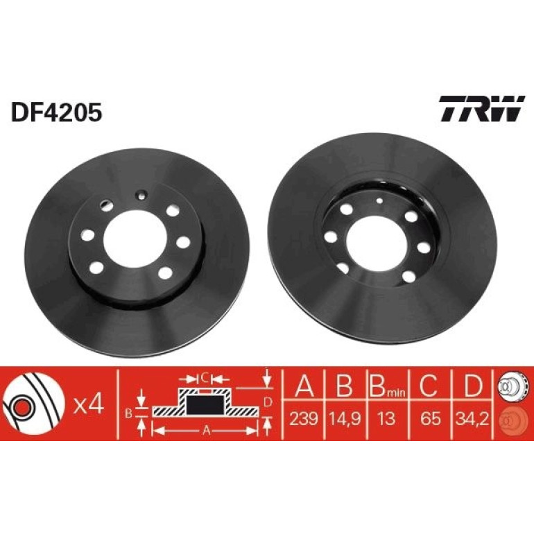 Bremsscheibe DF4205 Bremsscheibe DF4205