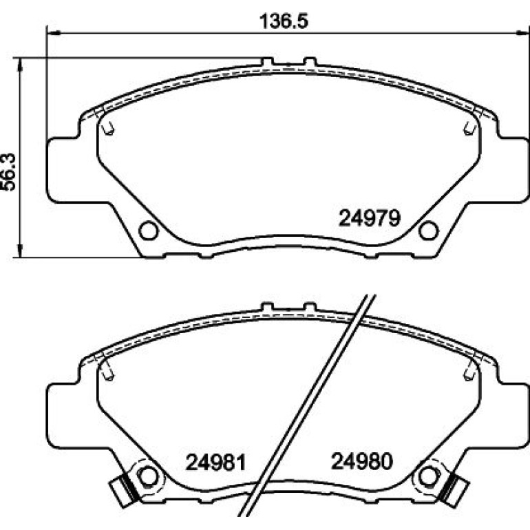 Bremsbelagsatz, Scheibenbremse 8DB 355 015-001 Bremsbelagsatz, Scheibenbremse 8DB 355 015-001